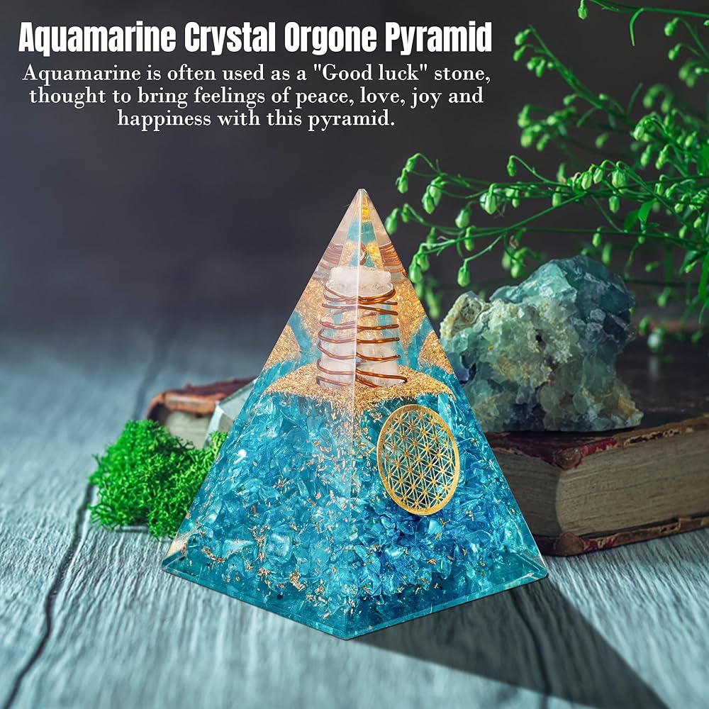 Amazon | アクアマリンクリスタルオルゴンピラミッド - オルゴナイトは Amazon | アクアマリンクリスタルオルゴンピラミッド - オルゴナイトは